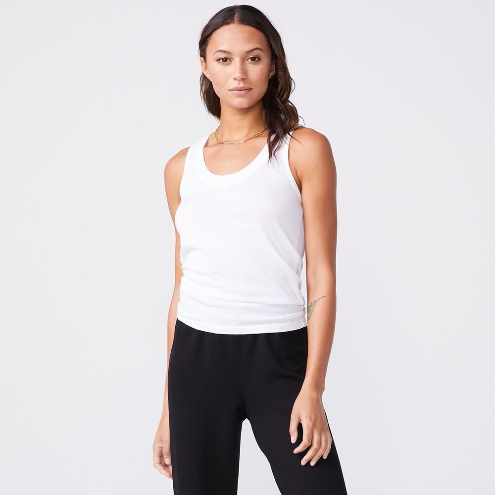 Monrow Black Sleeveless Cotton Model Tank M